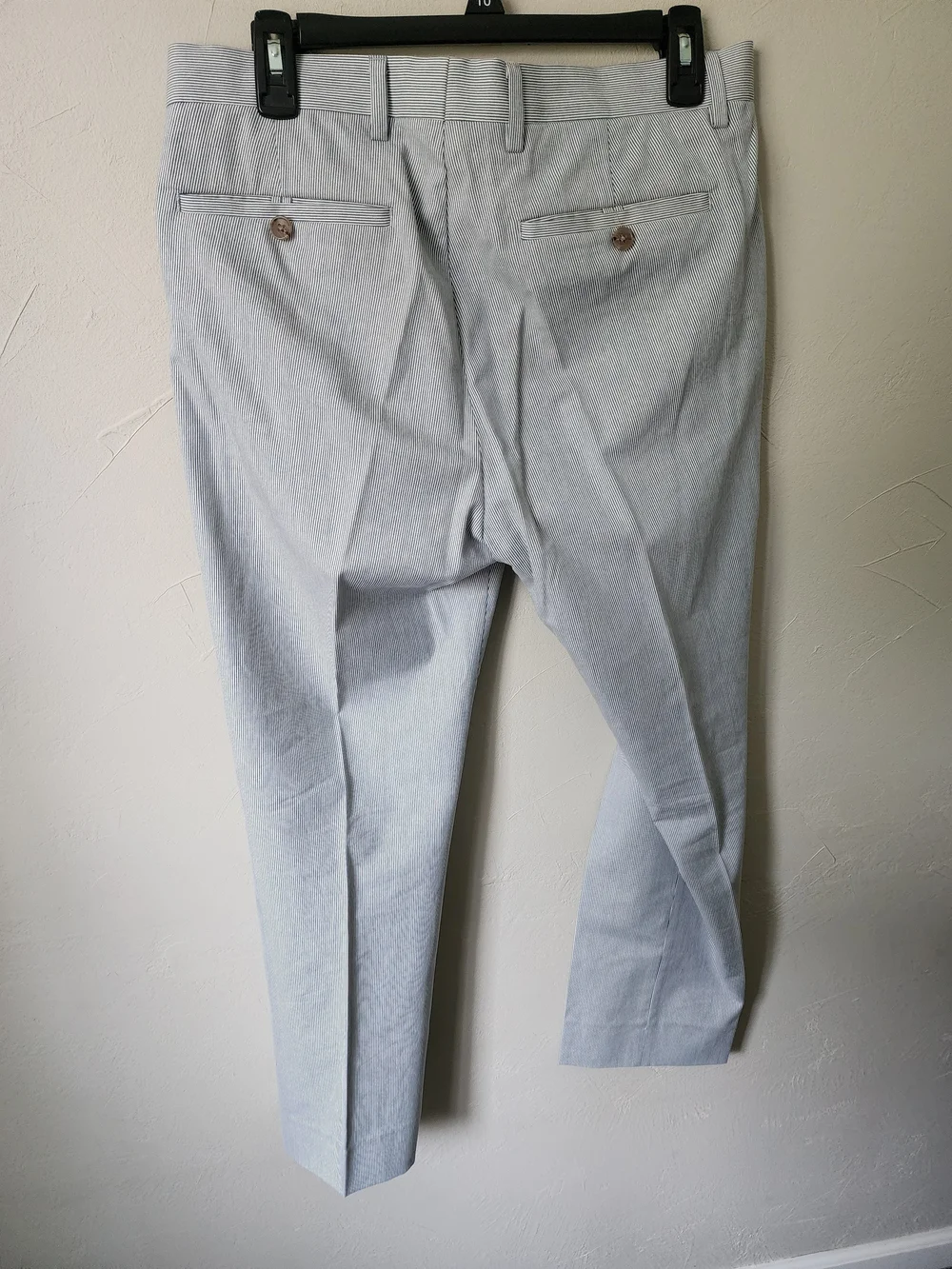 Banana Republic Light Gray Men's Dress Pants - Tailored Flat Front